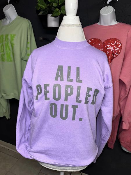 All Peopled Out Hand-Dyed Crew RTS
